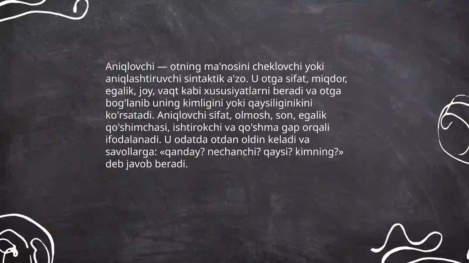 Aniqlovchi 3