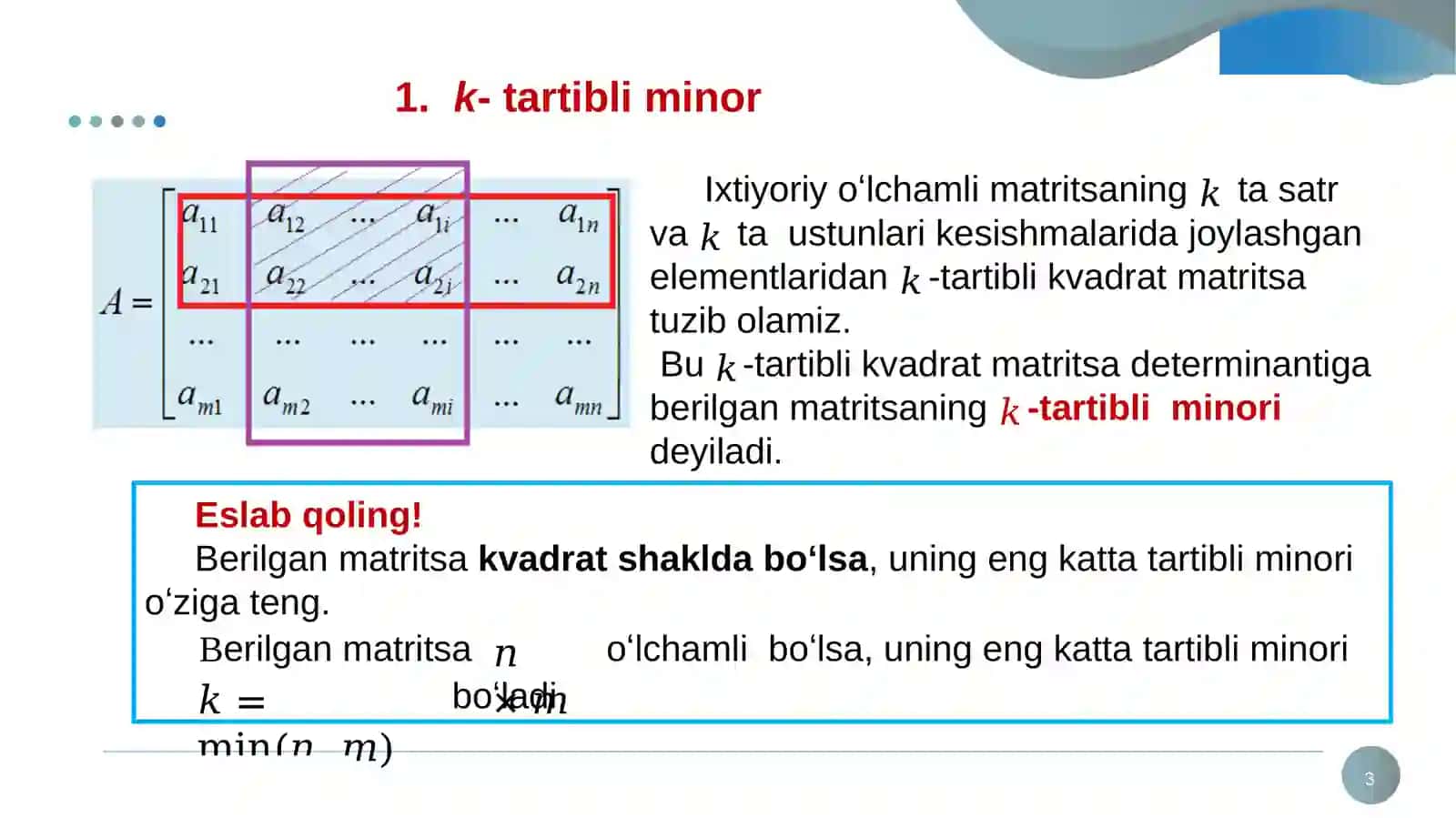 CHIZIQLI ALGEBRA 3