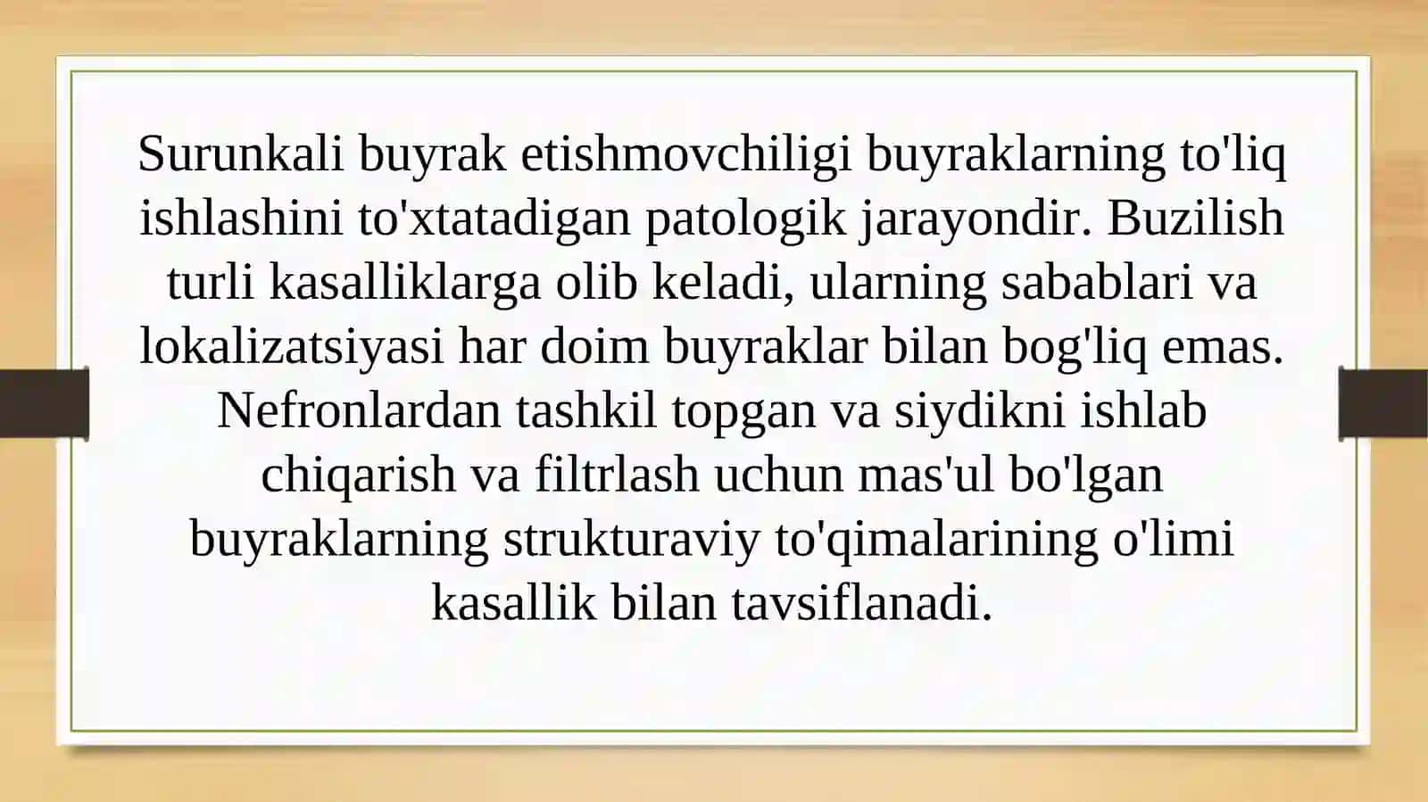 Surunkali va o‘tkir buyrak yetishmovchiligi 3