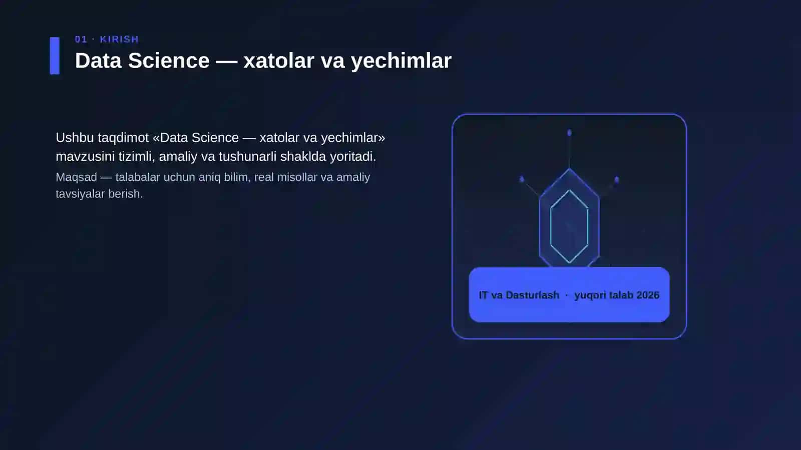 Data Science — xatolar va yechimlar 3