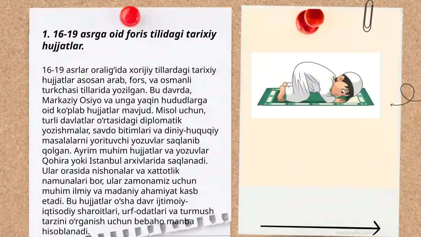 16 va 19 asrga oid foris tilidagi manbalar 3