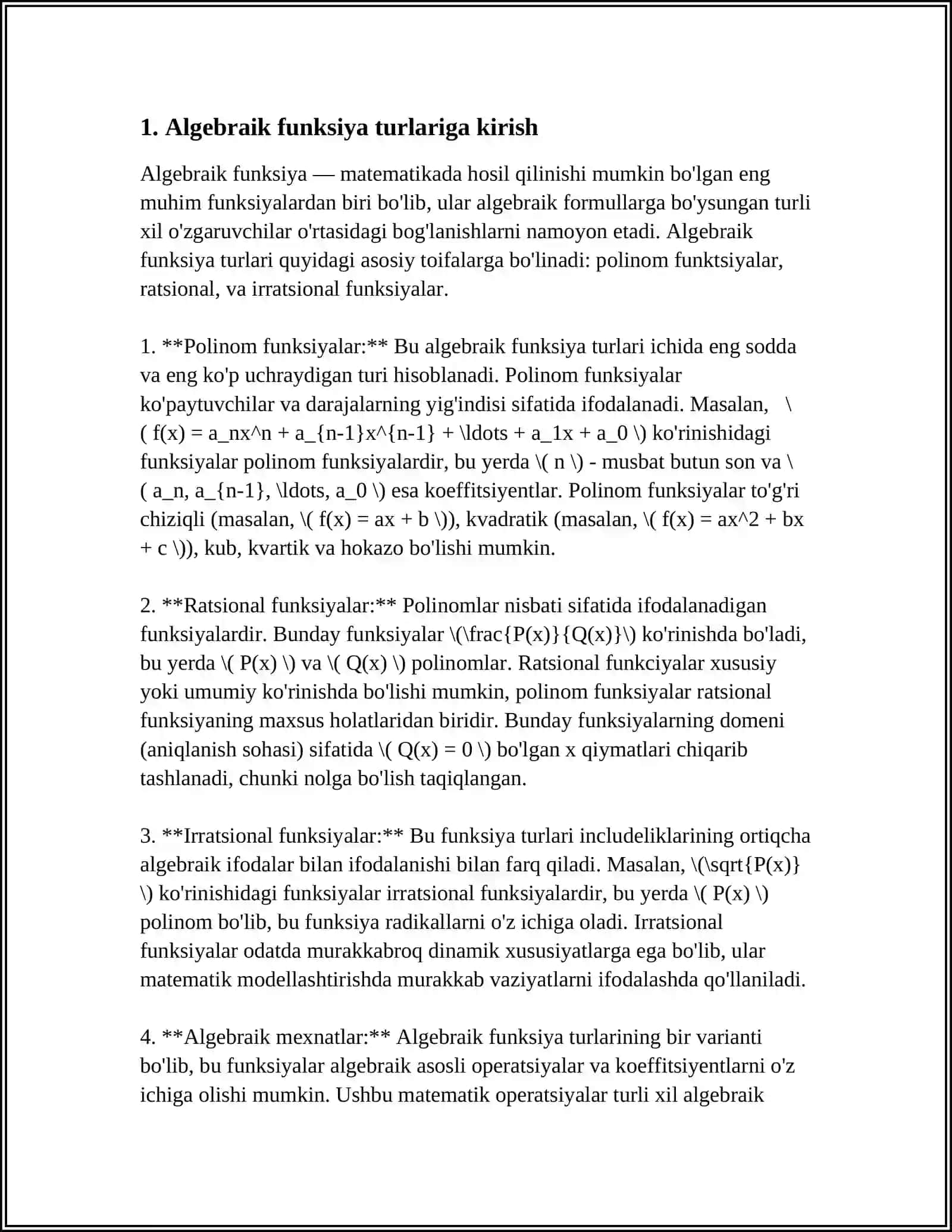 ALGEBRA FANI 3