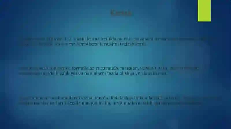 Excelda avtotўldirish va avtohisoblash 3