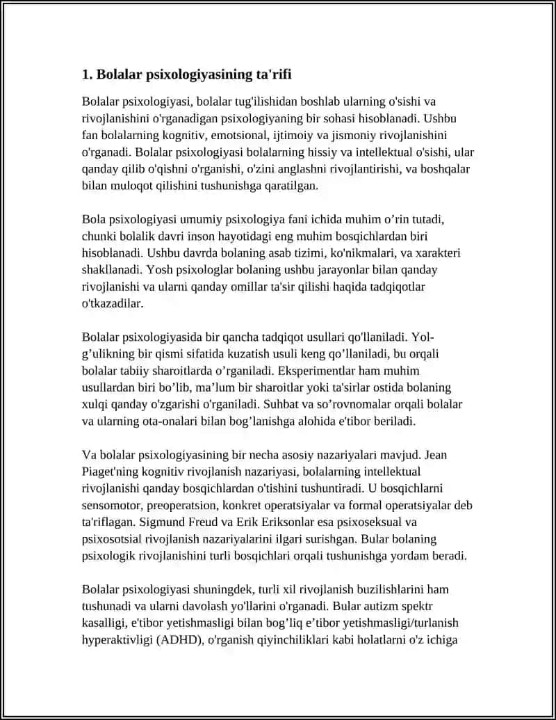 BOLALAR PSIXOLOGIYASI FANINING PEREDMETI VA VAZIFALARI 3