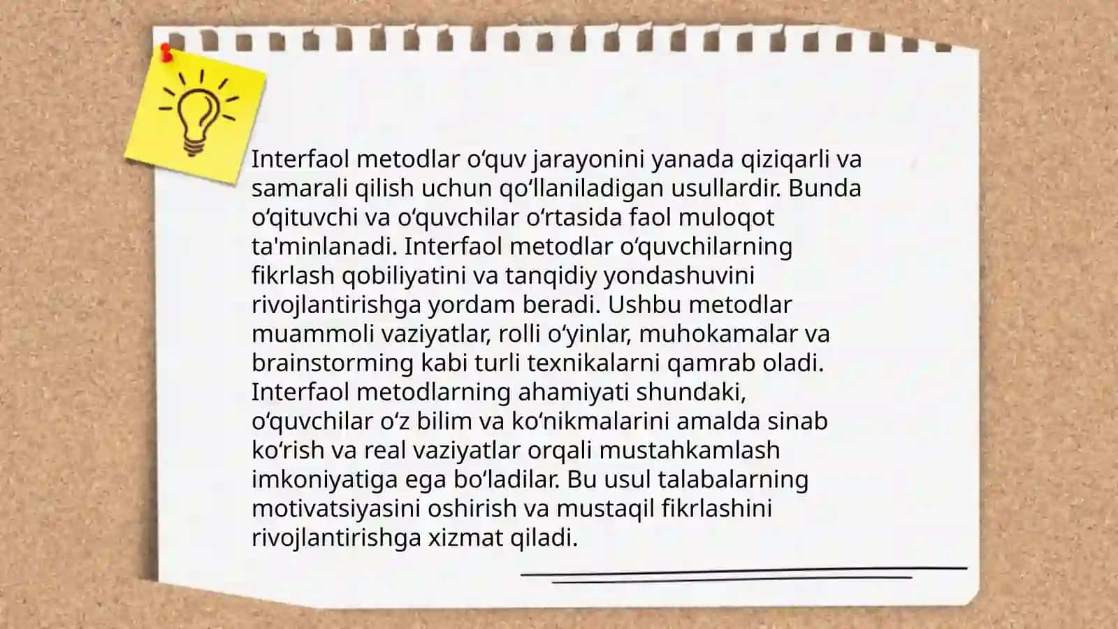 Interfaol metodlarning qo‘llanilishi 3