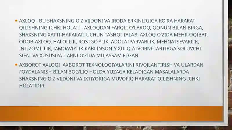 Media makonda axborot taqdim etish 3