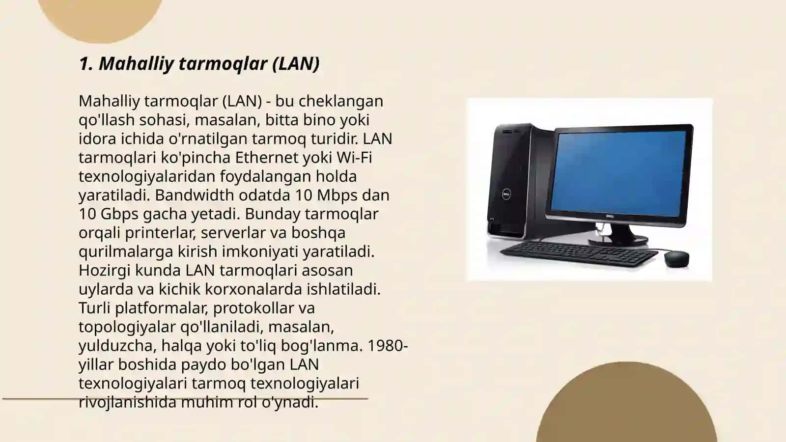 Mahalliy va global kampyuter tarmoqlari 3