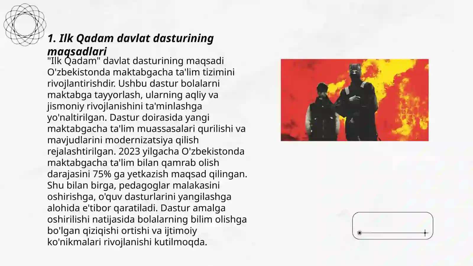 Ilk Qadam davlat dasturining maqsadlari 3