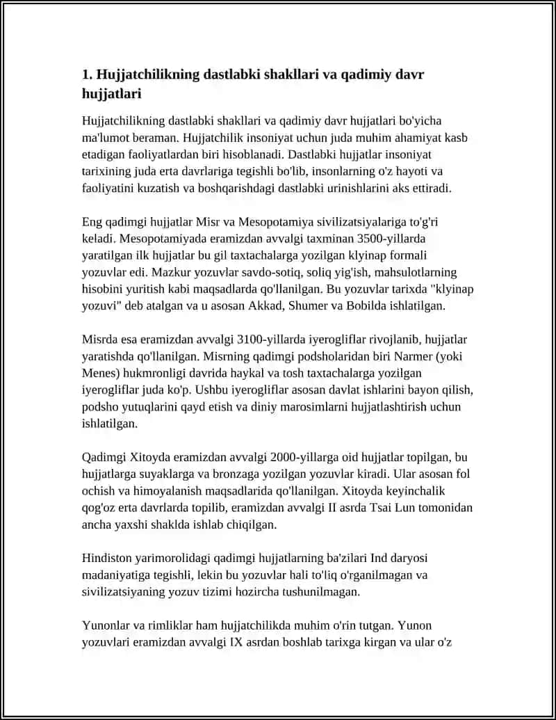 HUJJATCHILIK TARIXI VA RIVOJLANISHI 3