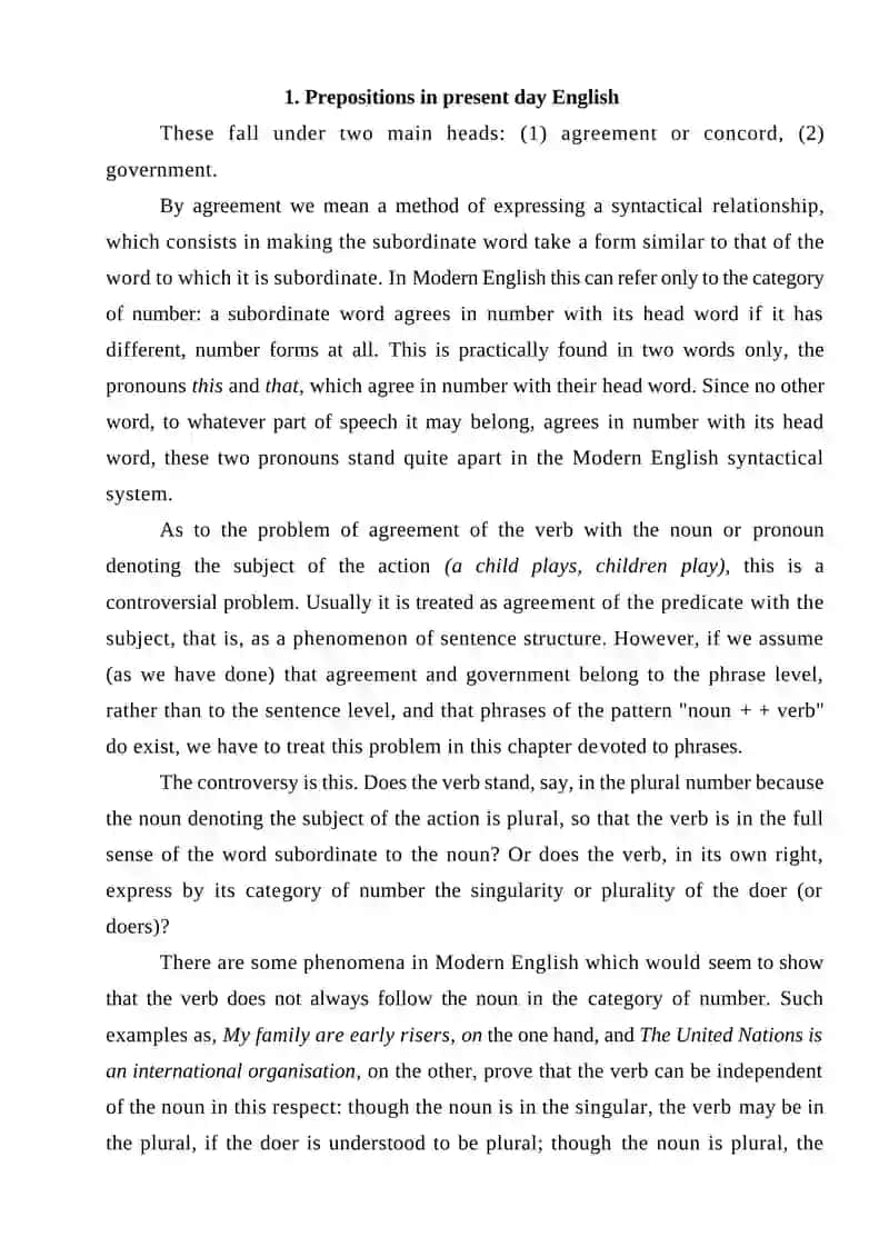 PREPOSITIONS IN PRESENT DAY ENGLISH 3