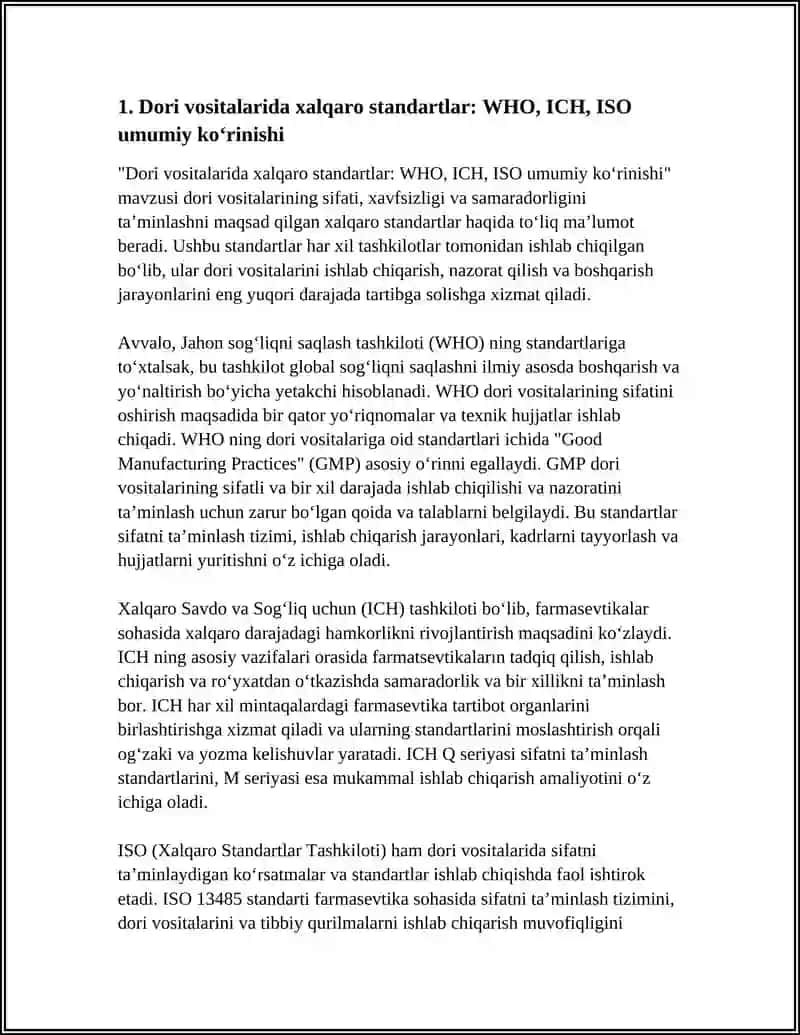 DORI VOSITALARI SIFATINI TA’MINLASH VA BOSHQARISHDA HALQARO STANDARTLAR 3