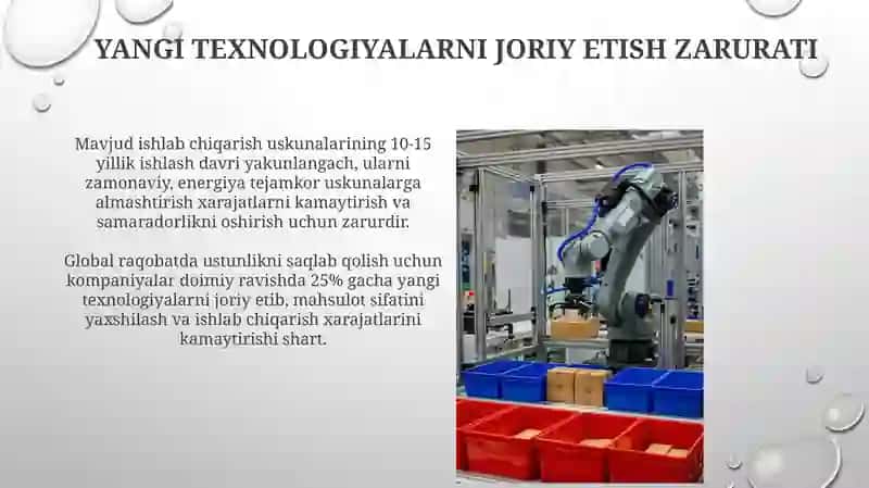 Yangi texnologiyalarni joriy etish zarurati 3