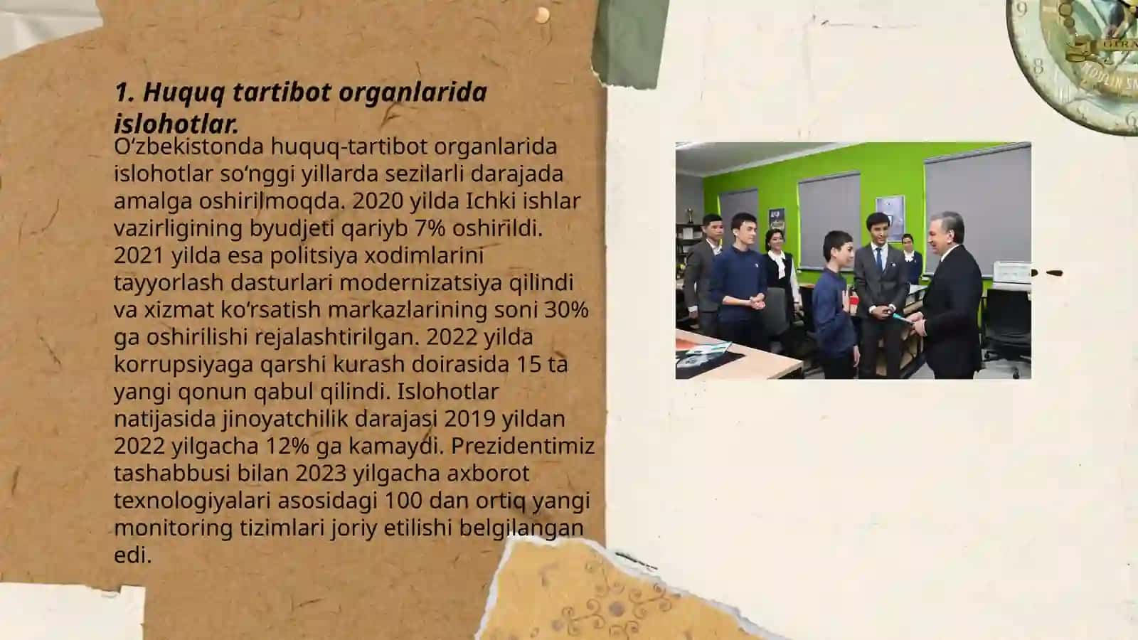 Huquq tartibot organlari va sud tizimidagi o'zgarishlar 3