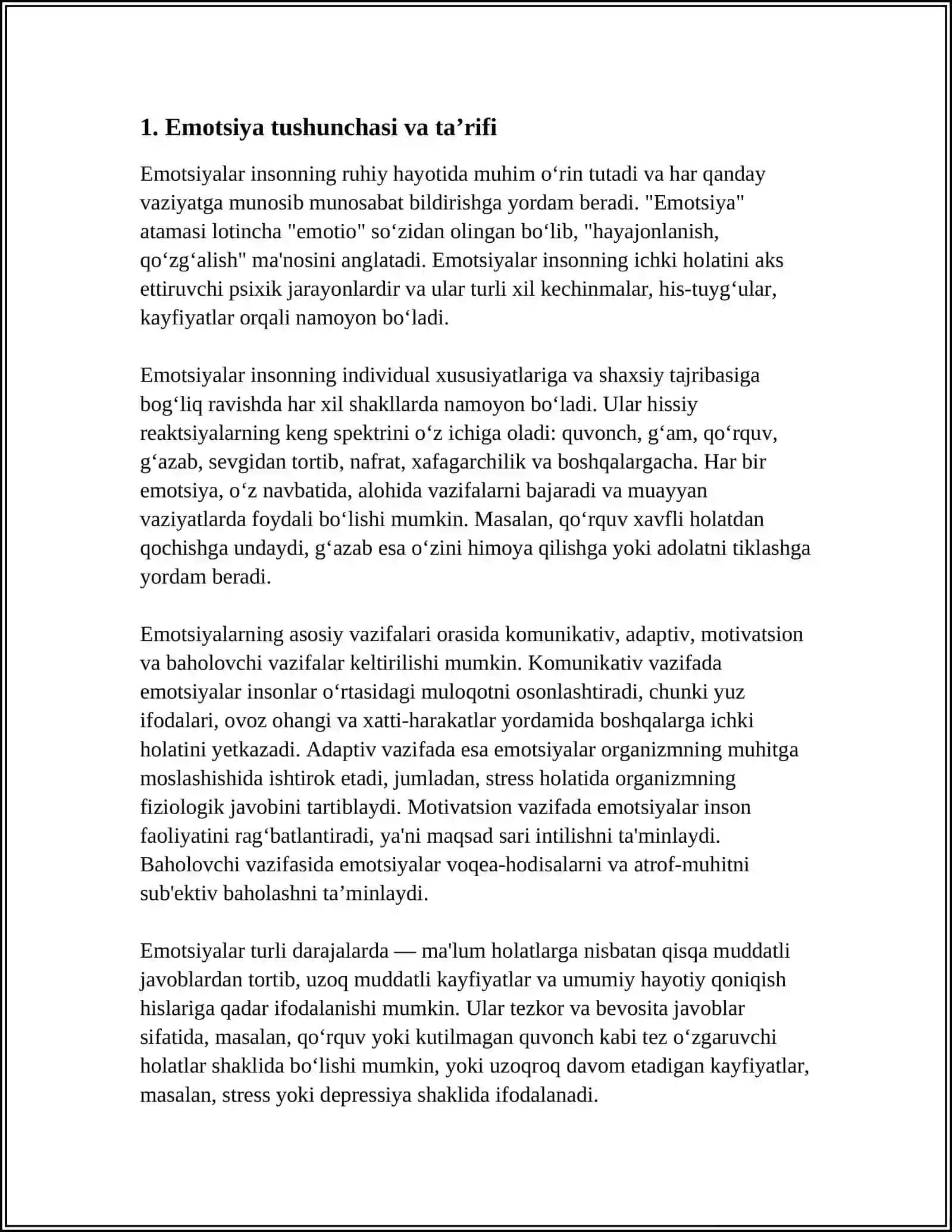 EMOTSIYA HAQIDA TUSHUNCHA 3