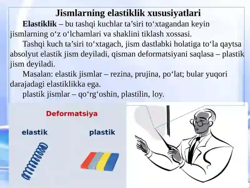 Elementlаrning elastiklik xususiyatlari 3