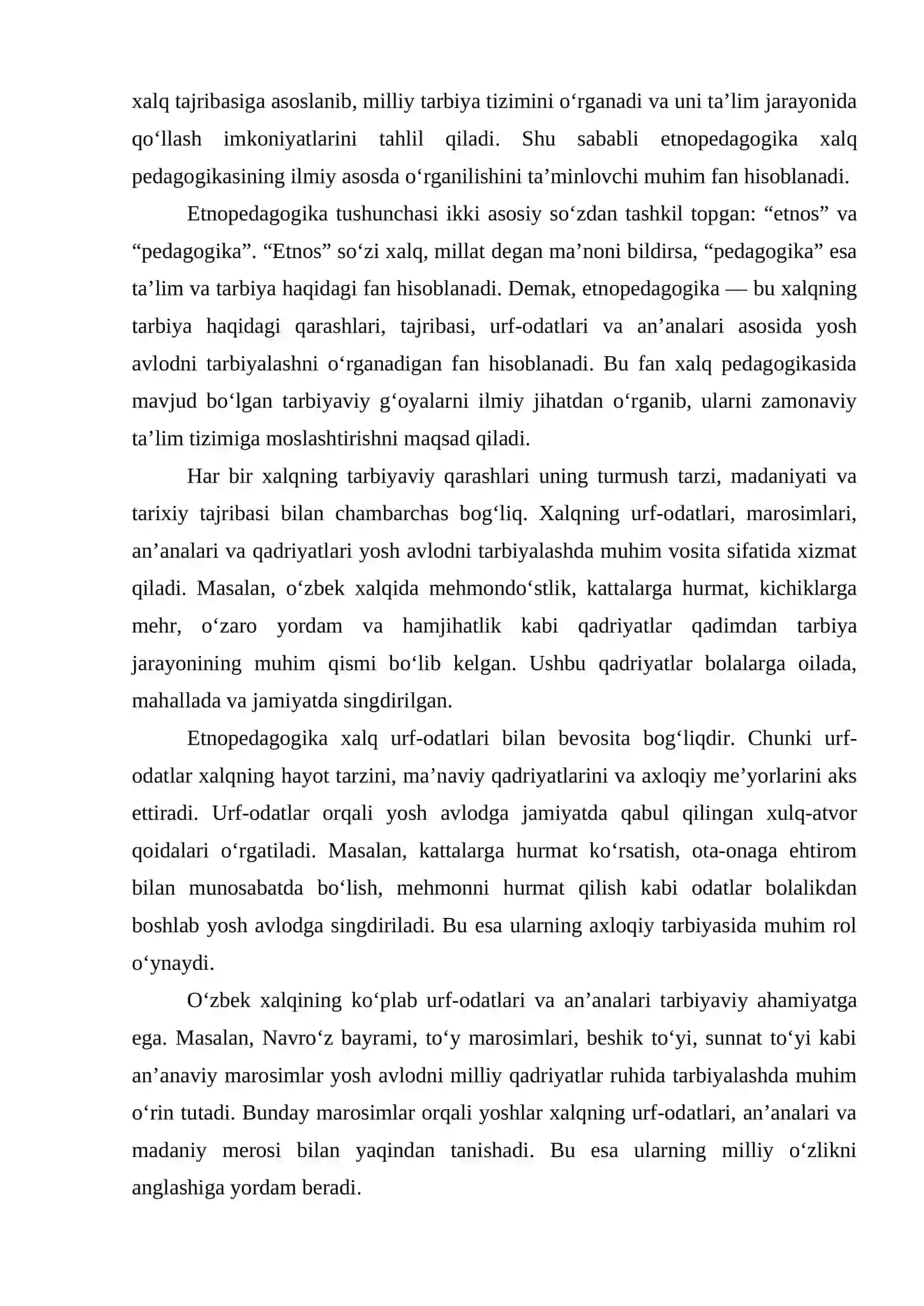Etnopedagogika urf-odatlarining yangicha sharoitlarda talqini 3