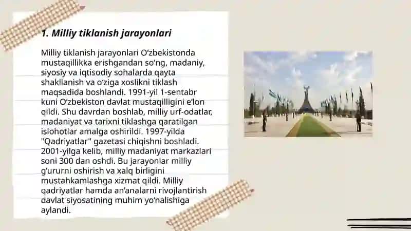 Milliy tiklanish jarayonlari 3