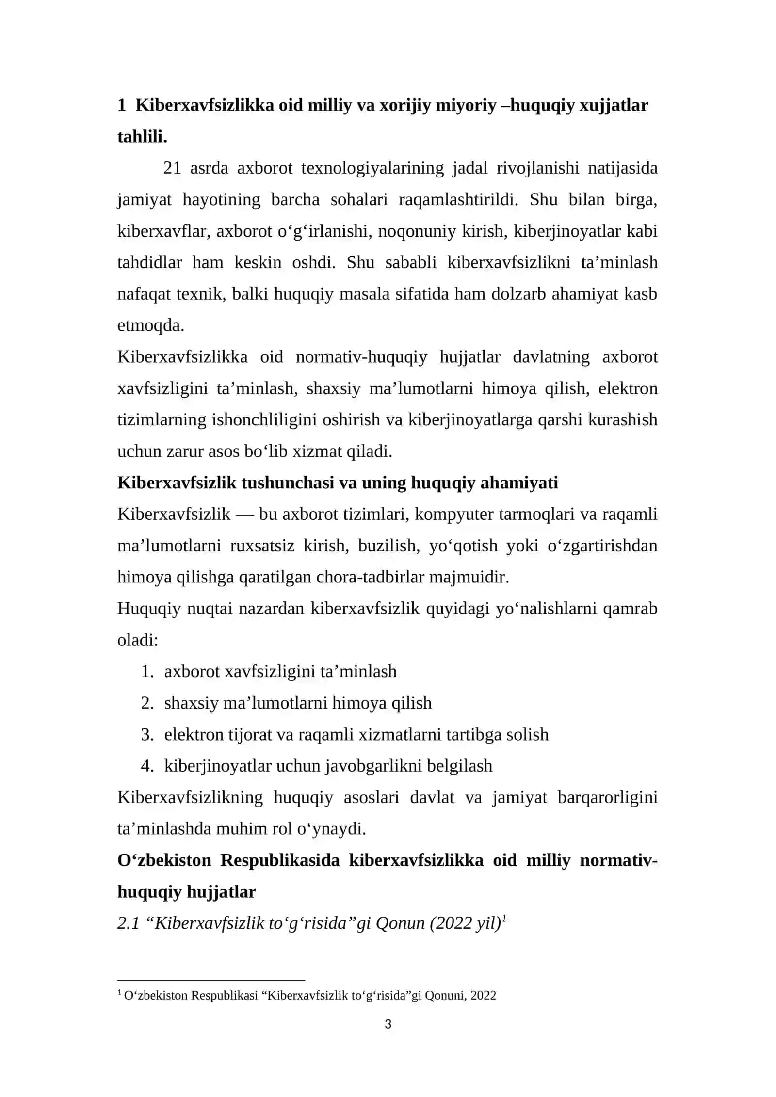 Kiberxavfsizlik siyosatining maqsadlari 3