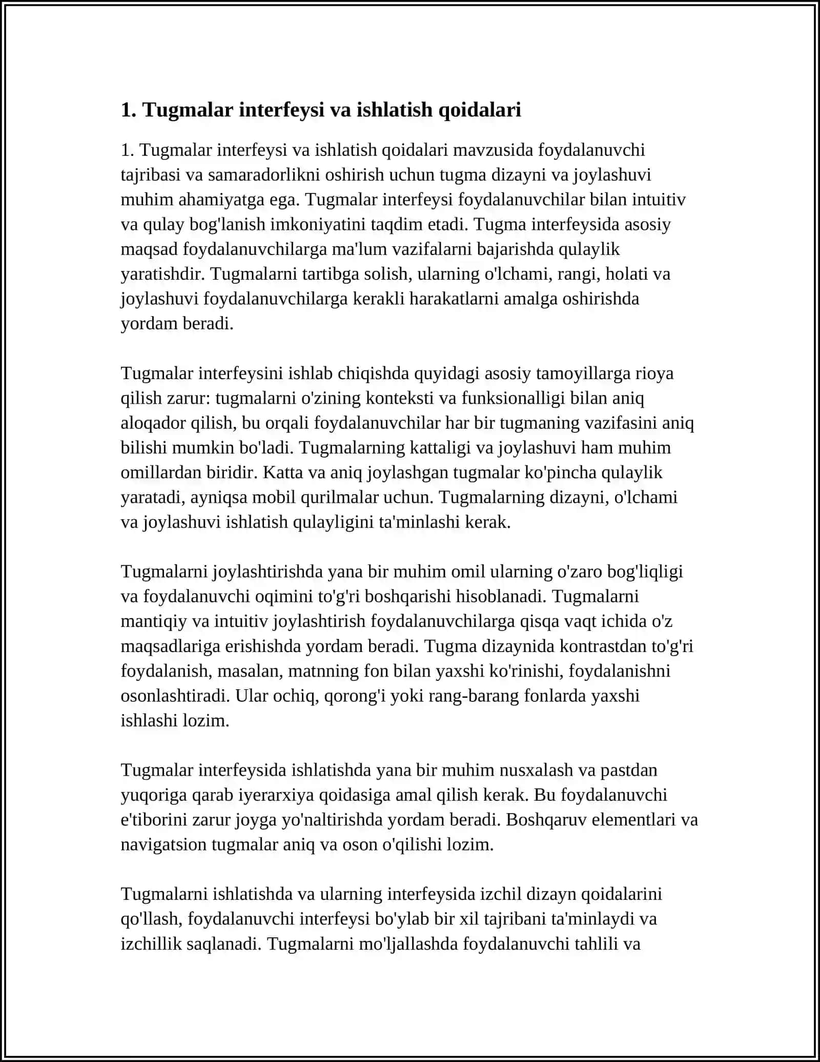 QUYIDAGI TUGMALARDAN FOYDALANING 3