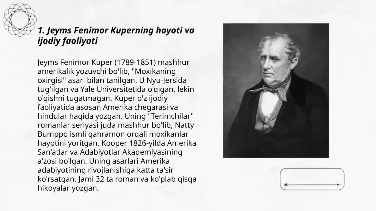 Jeyms Fenimor Kuper ijodi 3