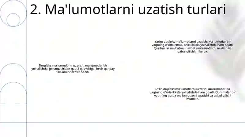 Ma'Lumotlarni Uzatish 3