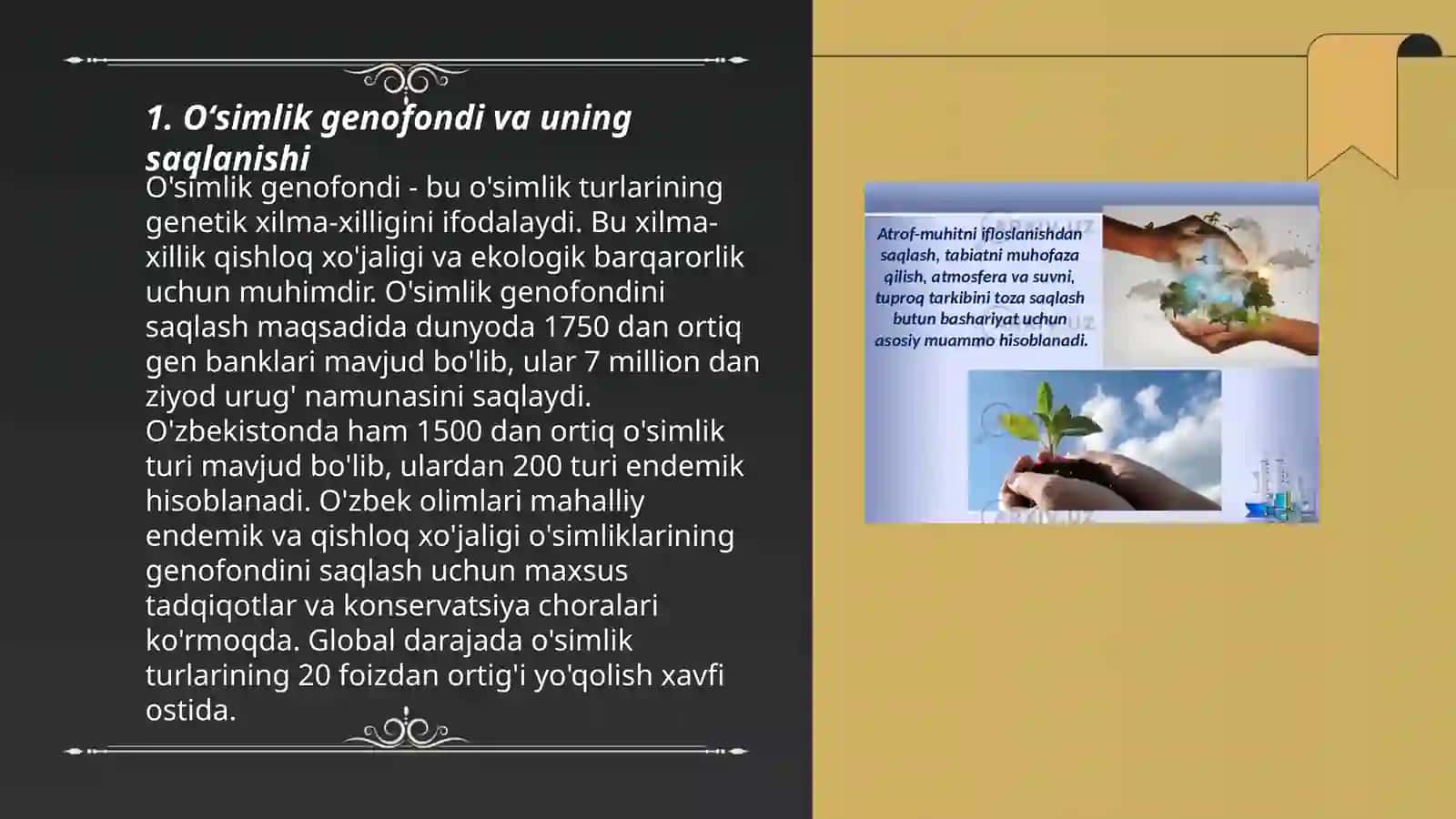 O'simlik genofondi va uning saqlanishi 3