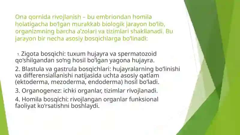 ONAQORNIDA RIVOJLANISH PATALOGIYASI 3