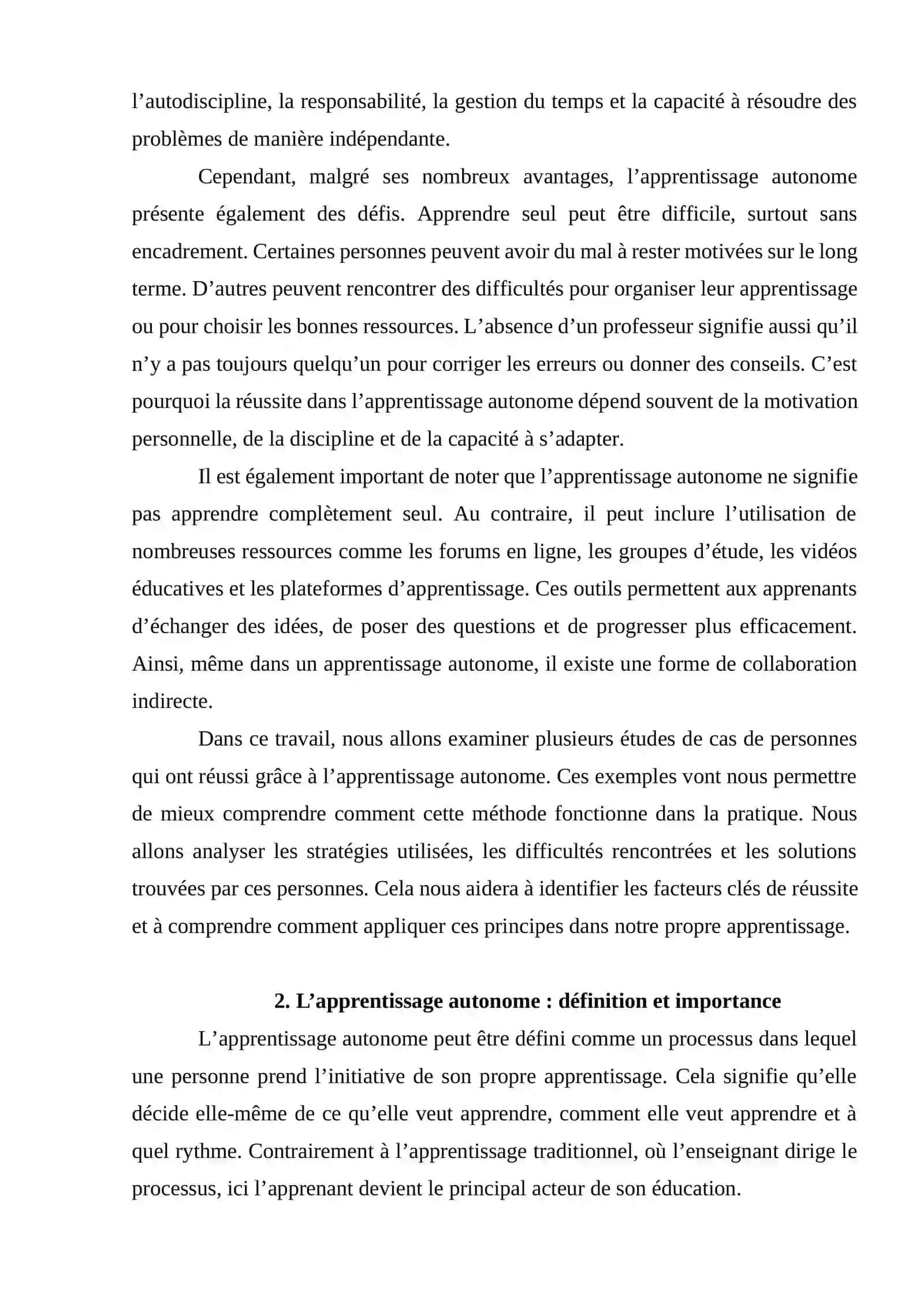 ÉTUDES DE CAS SUR LA RÉUSSITE GRÂCE À L’APPRENTISSAGE AUTONOME 3