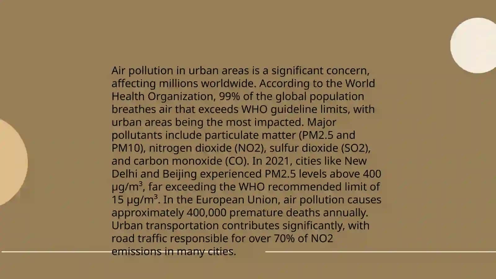Air Pollution in Urban Areas 3