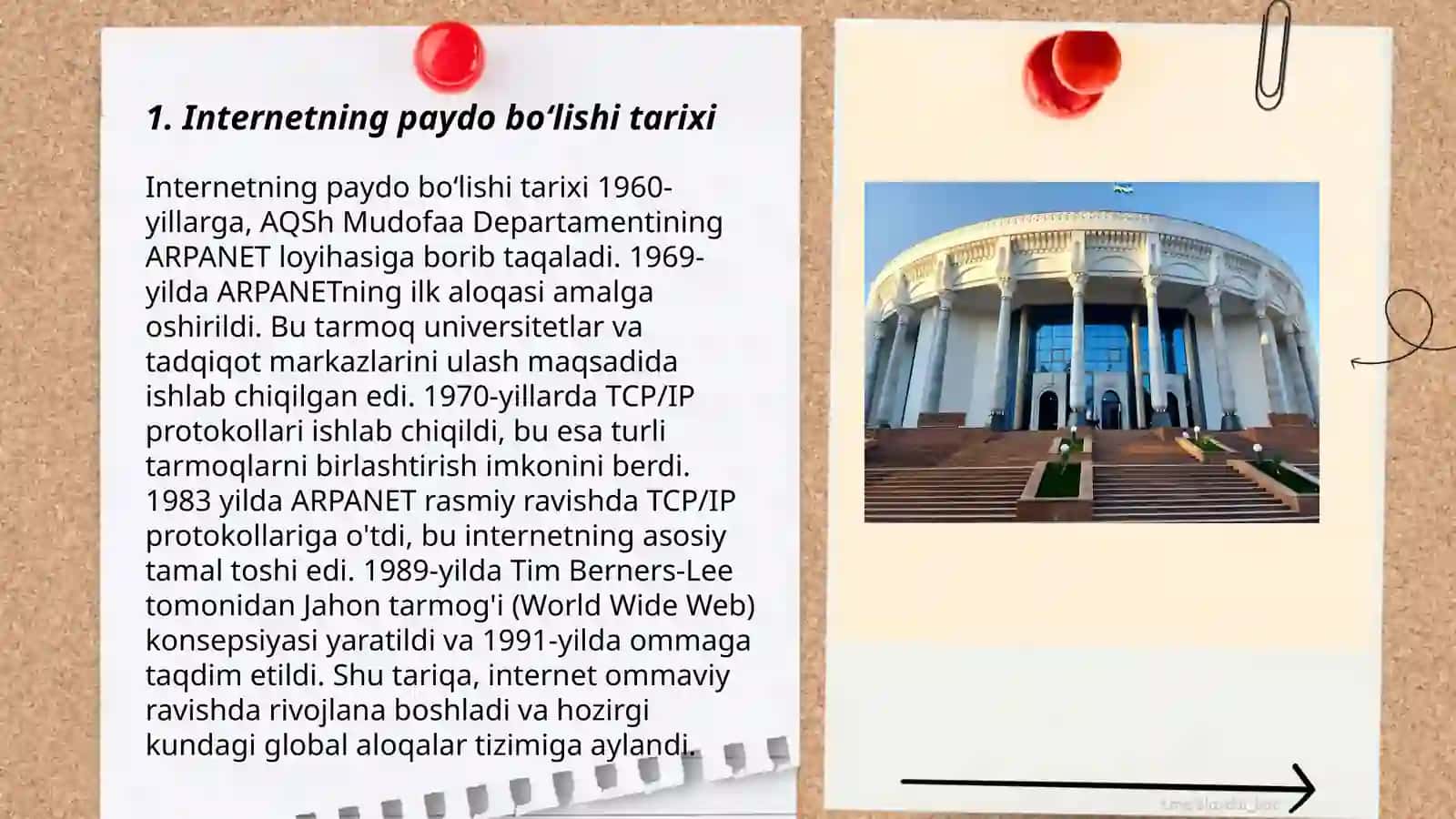 Internetning paydo boʻlishi, rivojlanishi, yutuqlari va kamchiliklari 3