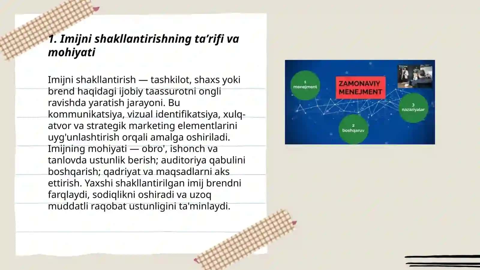 Imijni shakllantirish jarayoni 3