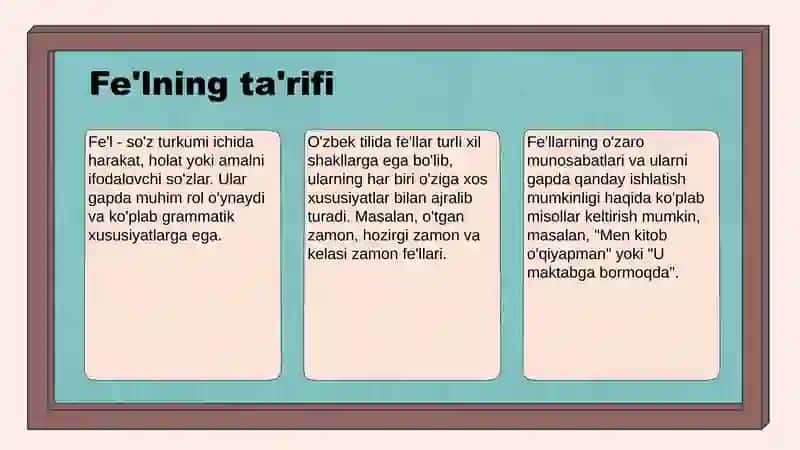 Fe'l so'z turkumi 3