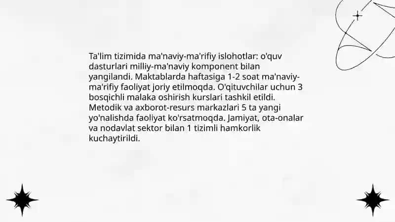 Ta'lim tizimida ma'naviy-ma'rifiy islohotlar 3