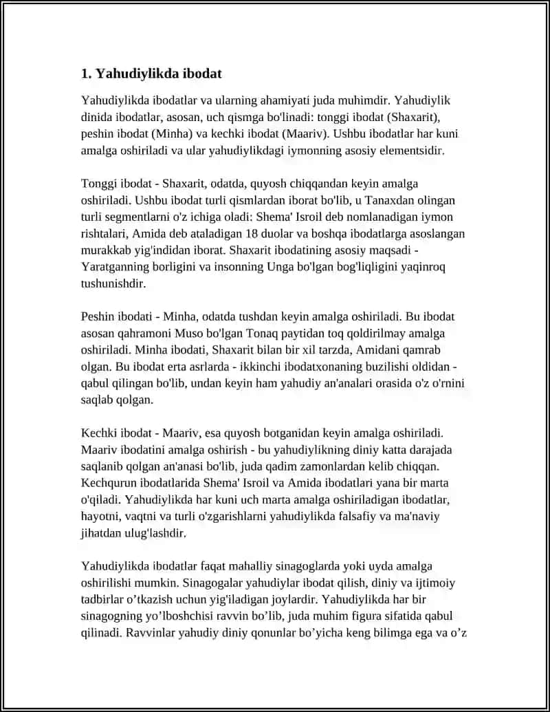 YAHUDIYLIK TALIMOTI,AN'ANA VA MAROSIMLARI 3