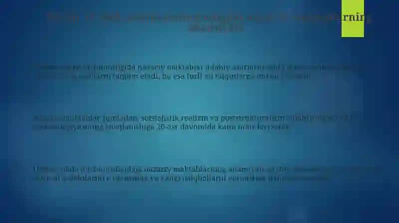 O'zbek adabiyotshunosligida nazariy maktablar 3