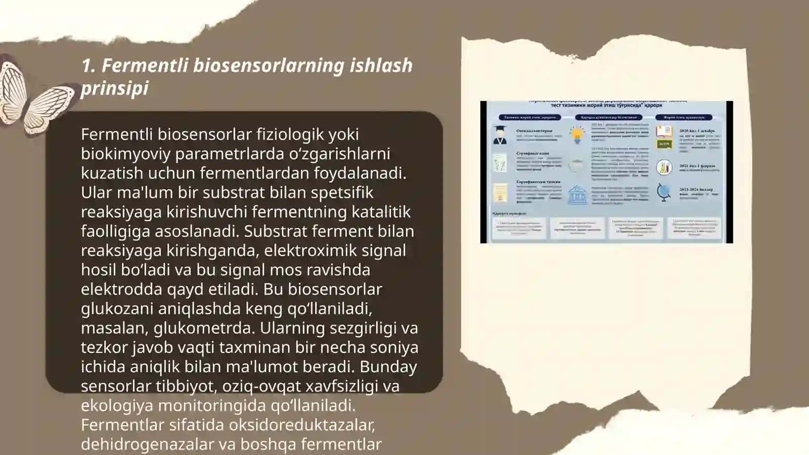 Fermentli biosensorlarning tibboyotdagi o'rni 3