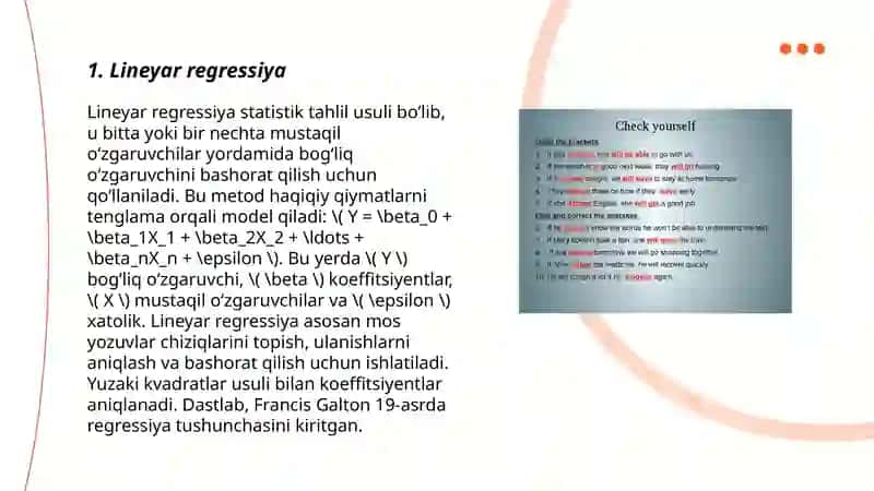 korrekliksiyon va regretsion taxlil 3