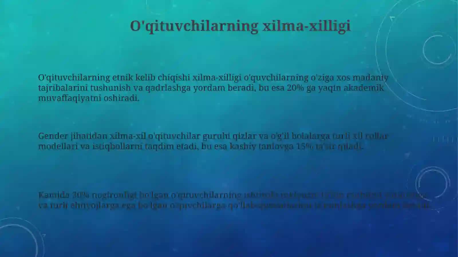 O'qituvchilarning xilma-xilligi 3