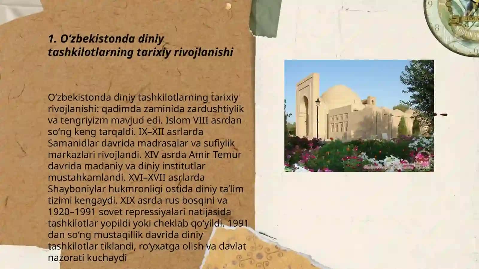 Oʻzbekistonda diniy tashkilotlar va ularning faoilyati 3