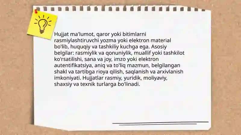 Hujjat va uning turlari 3