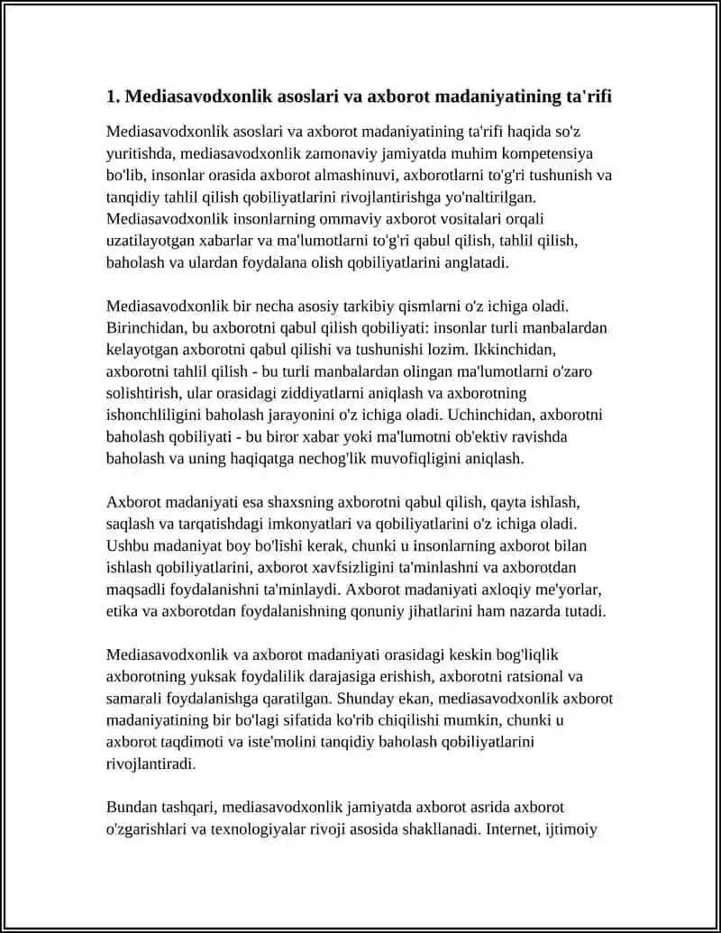 MEDIASAVODXONLIK VA AXBOROT MADANYATI 3