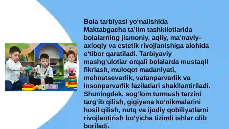 Maktabgacha ta'lim tashkilotlarida bola tarbiyasi 3