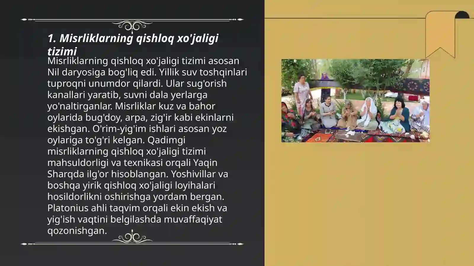 Misr va misrliklar:fallohlar urf odatlari 3