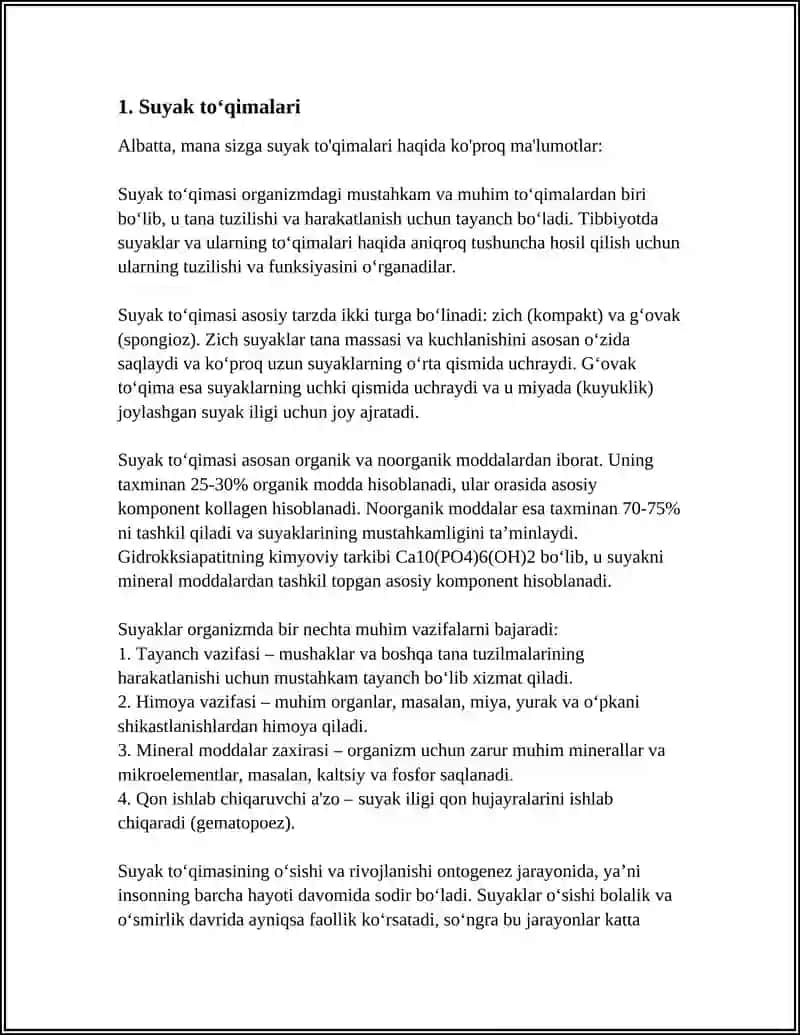 ANATOMIYADAN SUYAK MAVZUSI 3