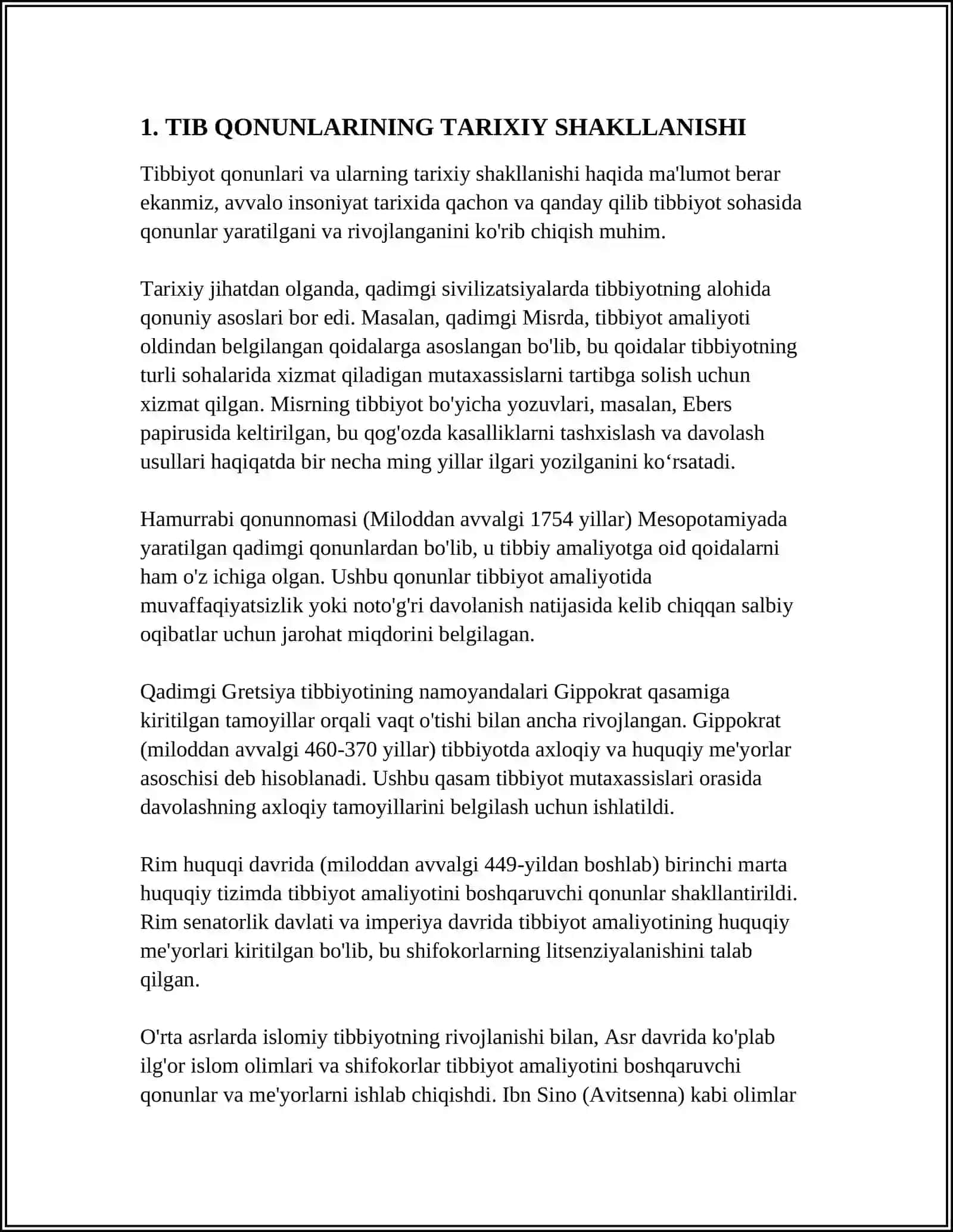 TIB QONUNLARI REFERAT 3