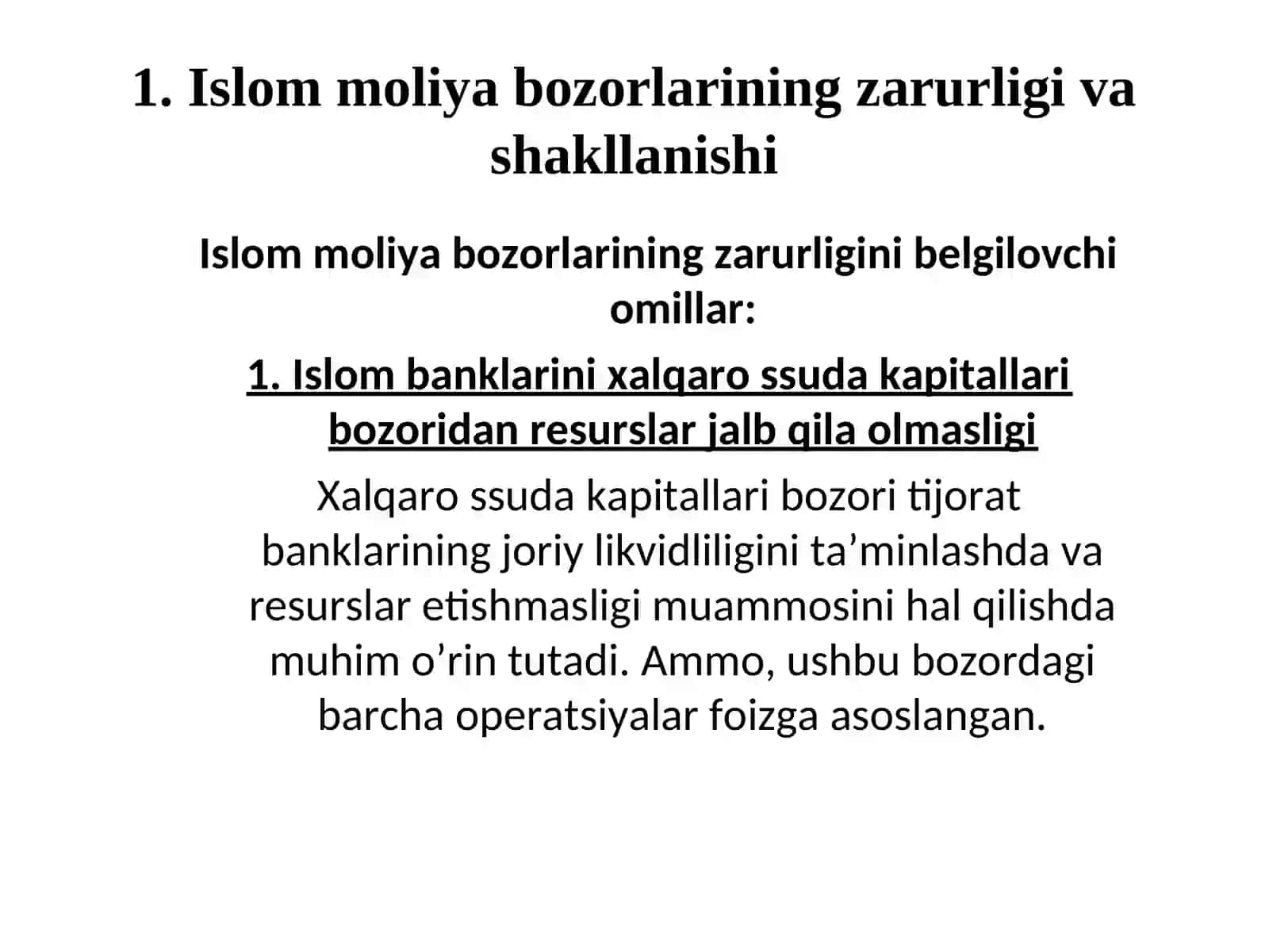 Islom moliya bozorlari 3