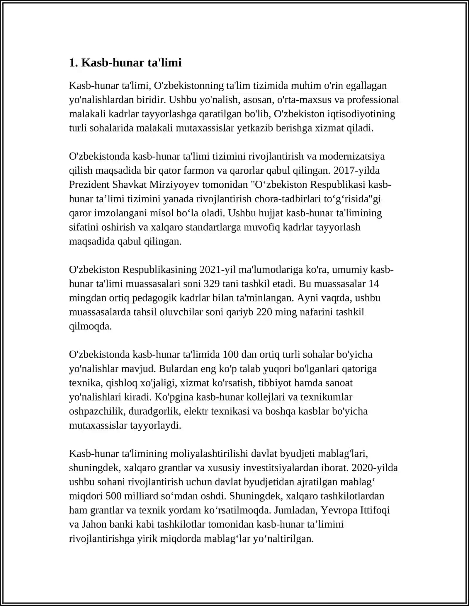 KATTA QOʻRĞON SHAHAR KASB HUNARMAKTABI 3