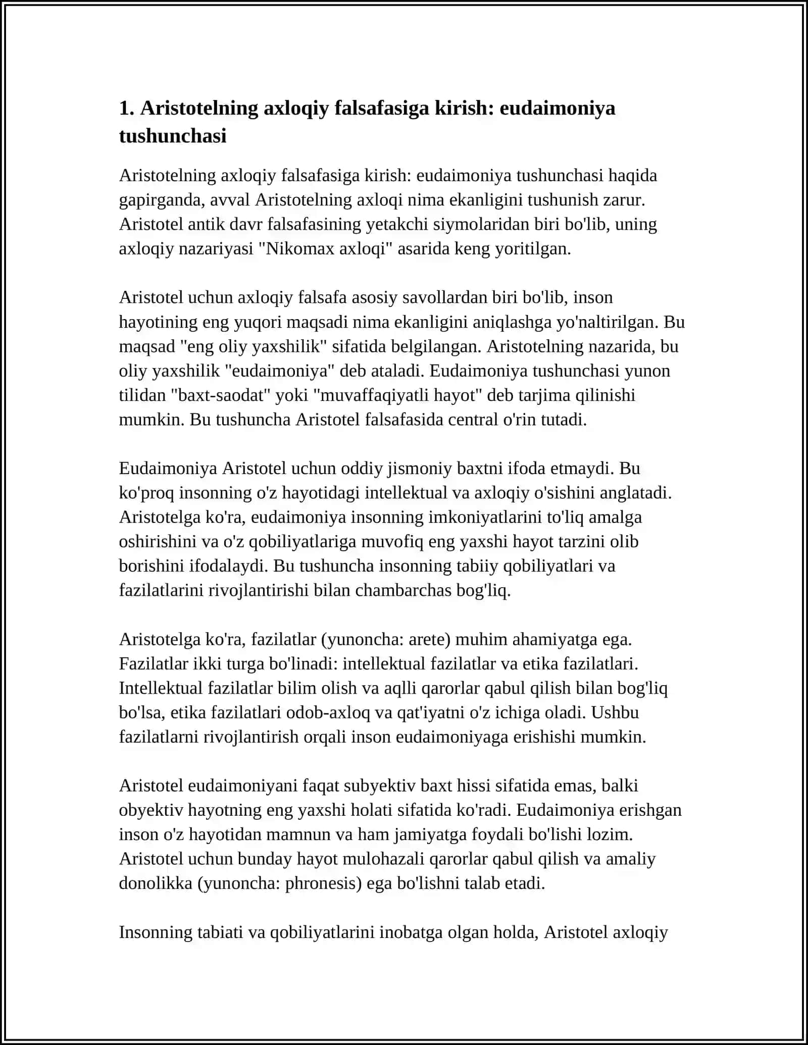 ARISTOTELNING AXLOQIY VA ESTETIK QARASHLARI 3