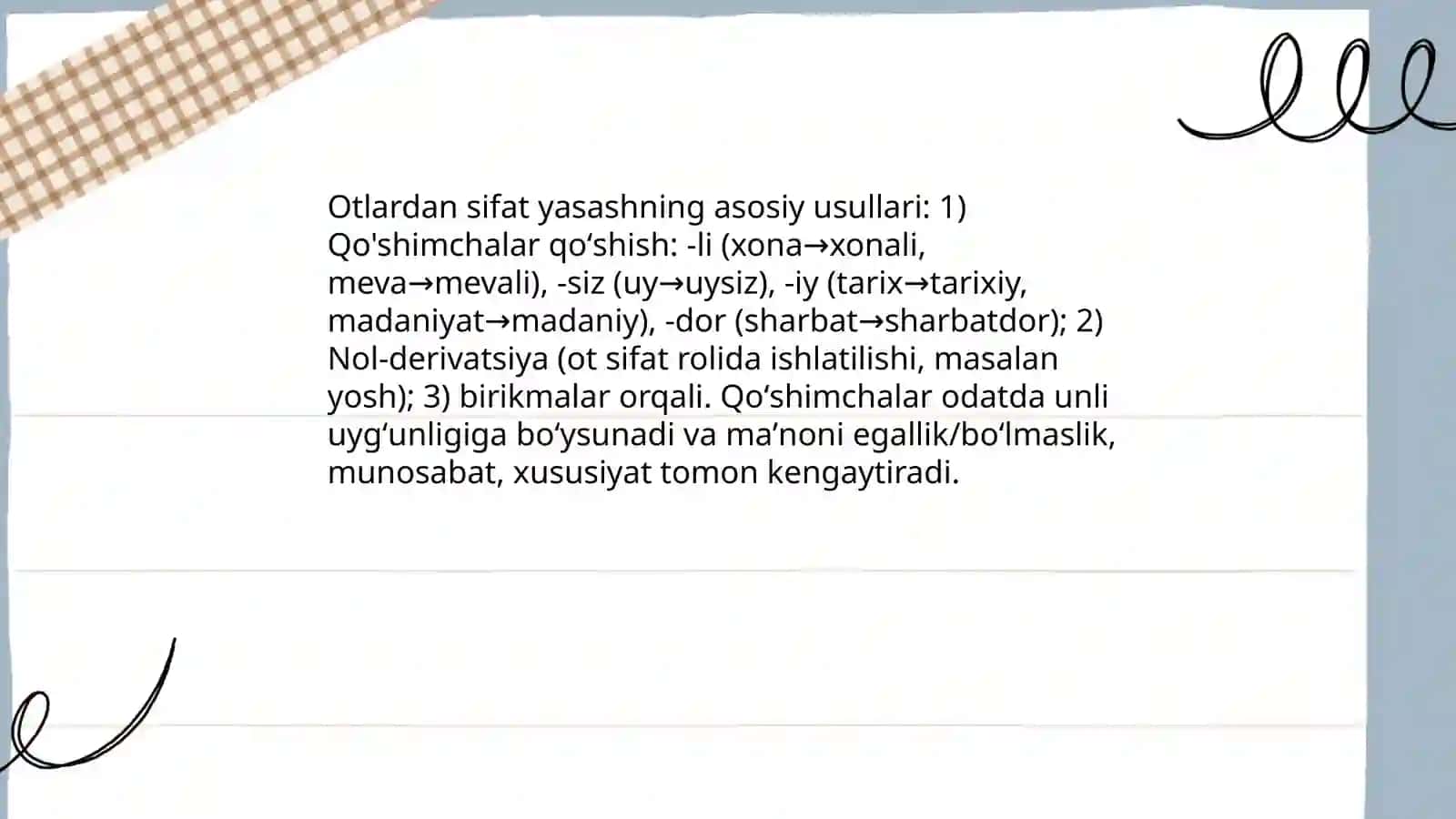 Sifatlarning yasalishi 3