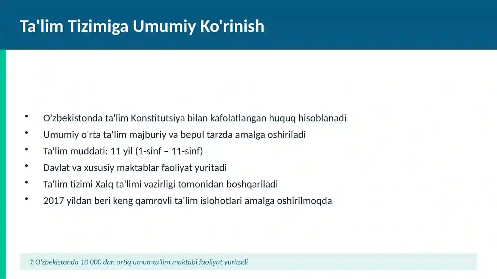 Umumiy O'rta Ta'lim 3